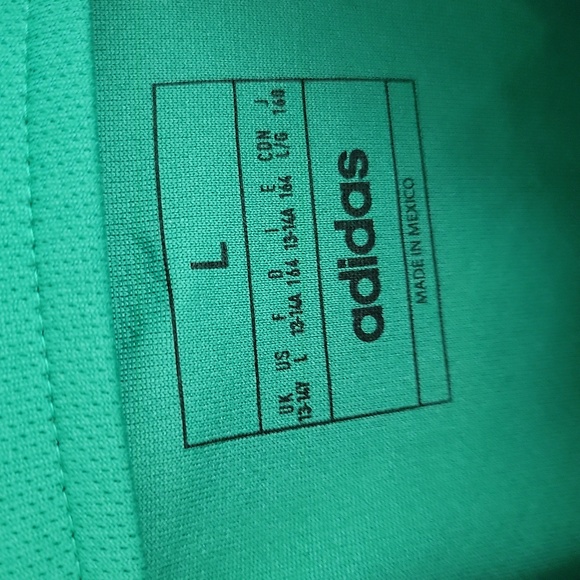 Adidas Kids Soccer Jersey Mexico Large Green Short Sleeve Activewear - Picture 6 of 8